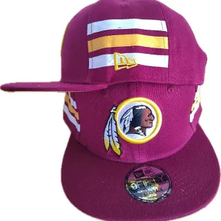 New Era 9FIFTY Snapback Purple Gold Structured Crown Flat Brim Baseball Cap