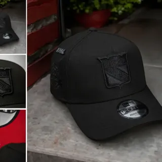 New Era 9FORTY New York Rangers Black Tonal Embroidered Baseball Cap