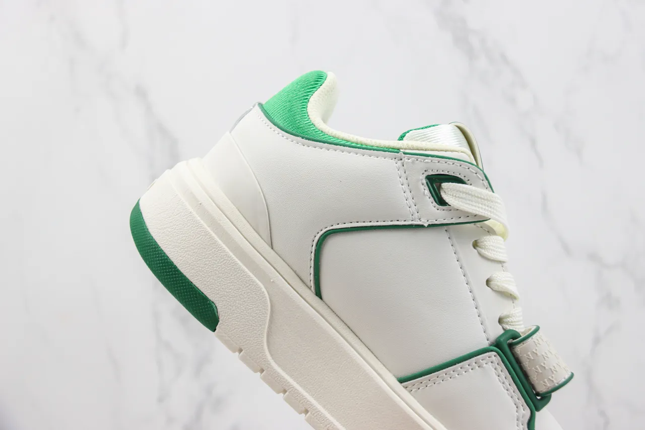 New Era White Green Platform Sole Bold Side Logo Lifestyle Sneakers 5