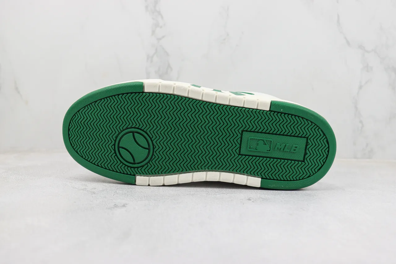 New Era White Green Platform Sole Bold Side Logo Lifestyle Sneakers 8