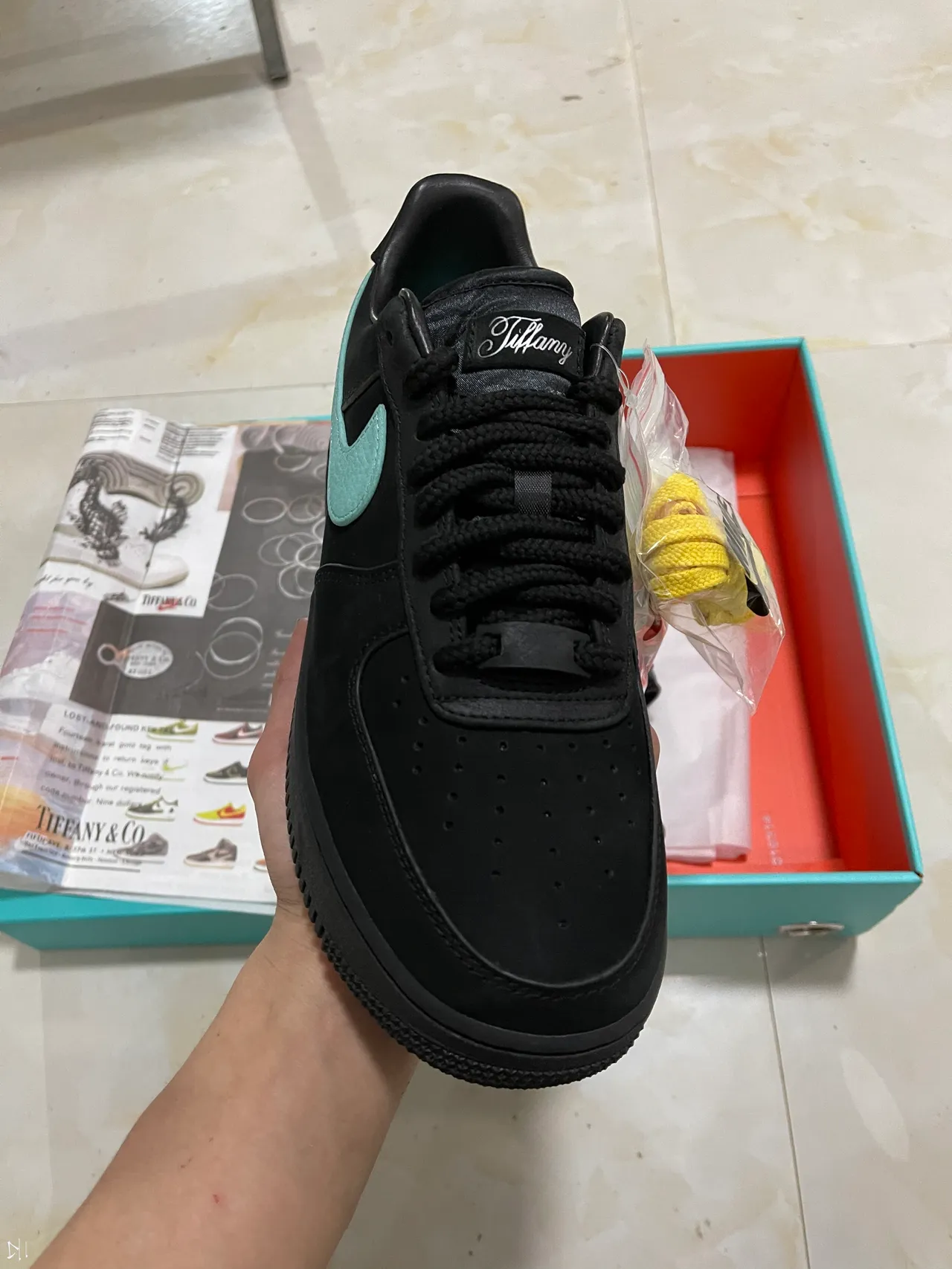 Nike Air Force 1 Black Blue Low-Top Suede And Leather Upper Lifestyle Sneakers 2