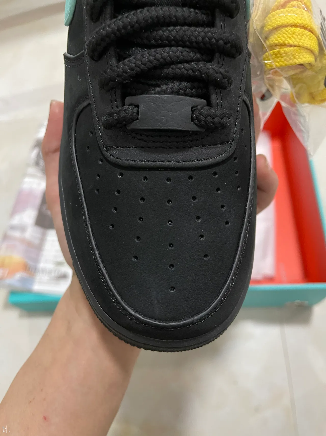 Nike Air Force 1 Black Blue Low-Top Suede And Leather Upper Lifestyle Sneakers 3