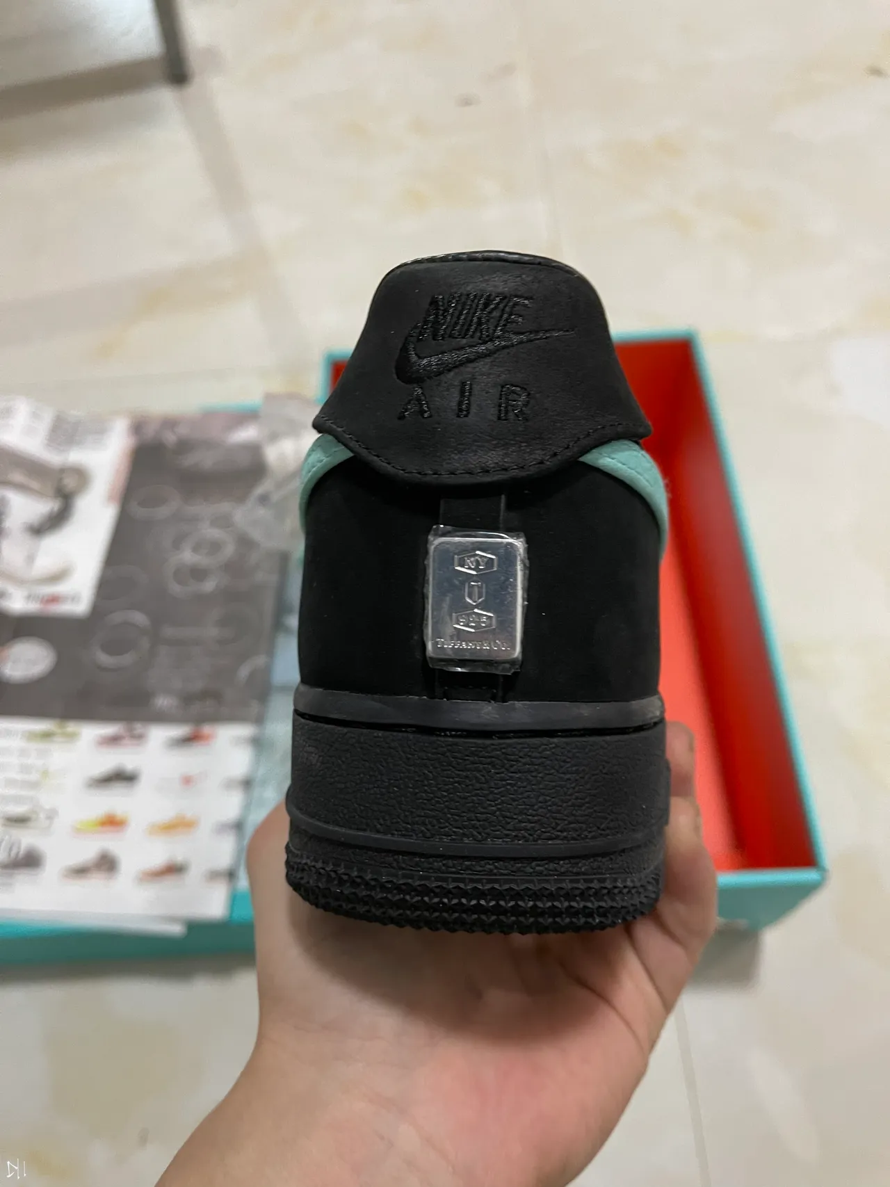 Nike Air Force 1 Black Blue Low-Top Suede And Leather Upper Lifestyle Sneakers 5