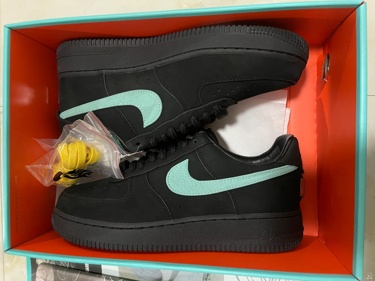 Nike Air Force 1 Black Blue Low-Top Suede And Leather Upper Lifestyle Sneakers 6