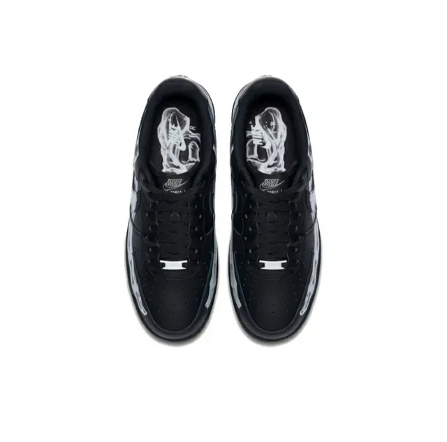 Nike Air Force 1 Black Skeletal Graphic Lifestyle Sneakers 3