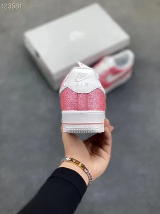 Nike Air Force 1 Glitter Pink Lifestyle Sneakers 5