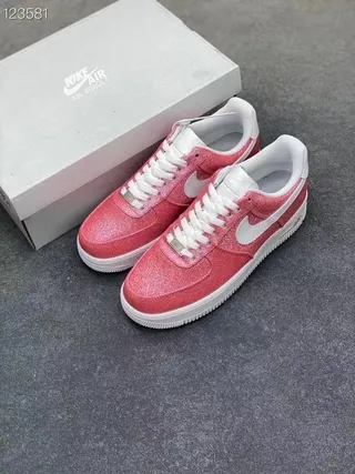 Nike Air Force 1 Glitter Pink Lifestyle Sneakers 8