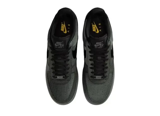 Nike Air Force 1 Grid Texturé Noir Gris Chaussures Lifestyle 4