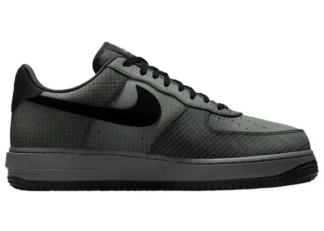Nike Air Force 1 Grid Texturé Noir Gris Chaussures Lifestyle 6