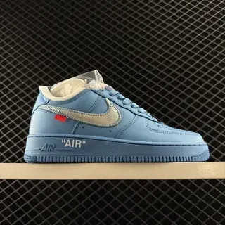 Nike Air Force 1 हल्का नीला भूरा Swoosh लाइफस्टाइल स्नीकर्स