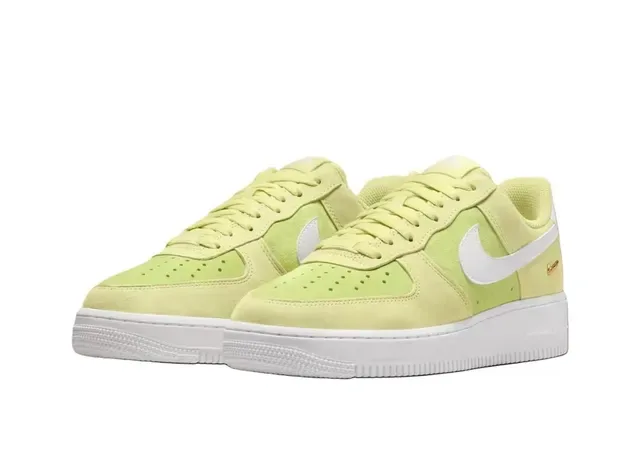 Nike Air Force 1 Lime Yellow Suede Lifestyle Sneakers 5