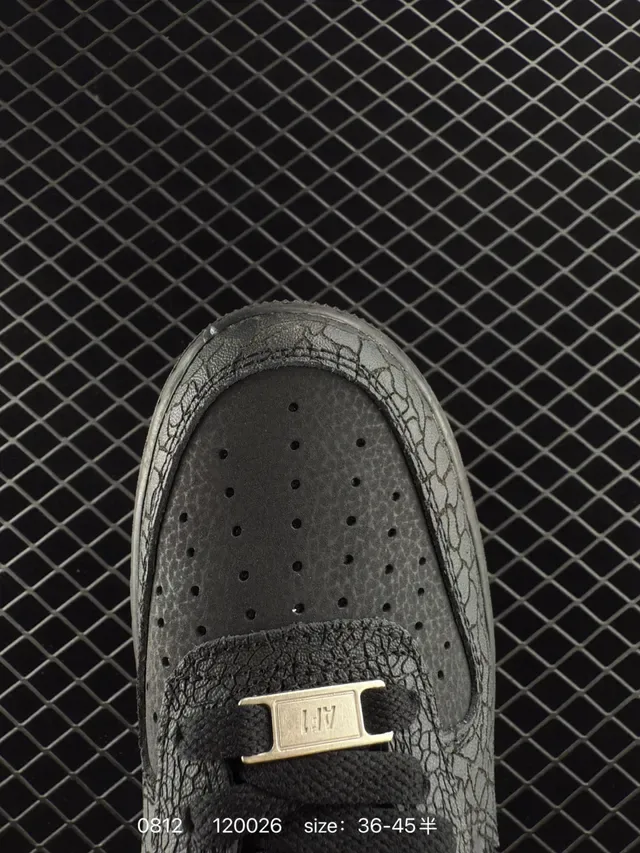 Nike Air Force 1 Low All-Black Textured Upper Lifestyle Sneakers 3