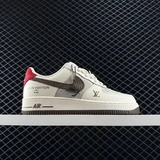 Nike Air Force 1 Low बेज लाल भूरा लाइफस्टाइल स्नीकर