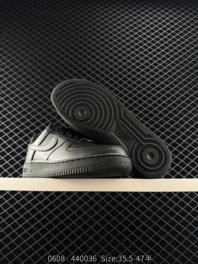 Nike Air Force 1 Low Triple Black Lifestyle Sneakers 2