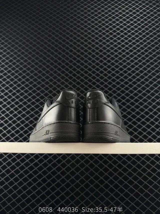 Nike Air Force 1 Low Triple Black Lifestyle Sneakers 4