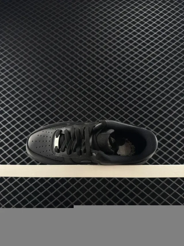 Nike Air Force 1 Low Triple Black Lifestyle Sneakers 5
