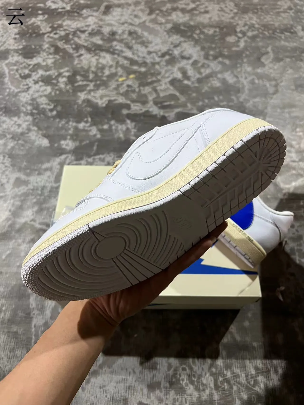 Nike Air Force 1 Low White and Royal Blue Lifestyle Sneakers 6