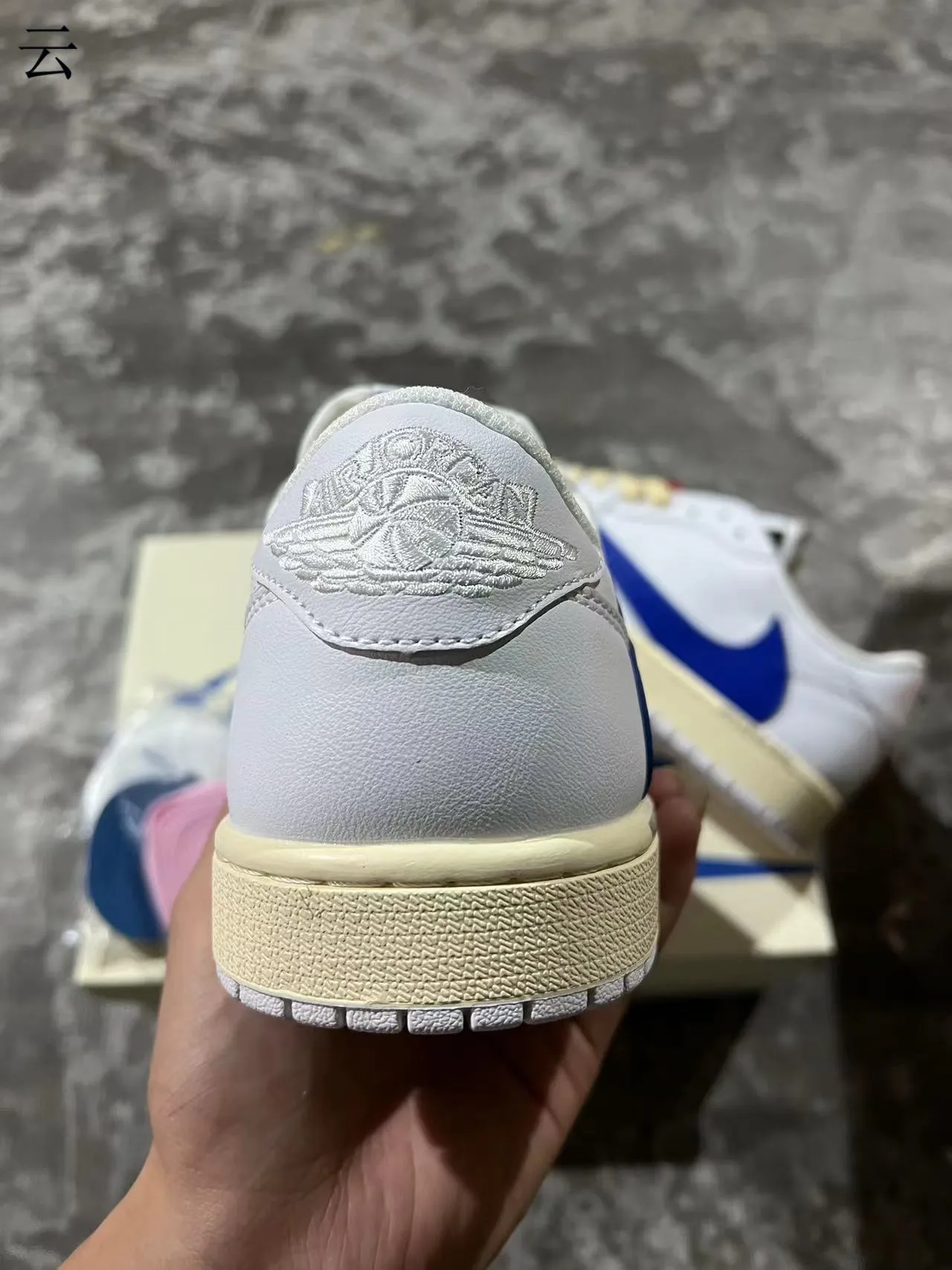 Nike Air Force 1 Low White and Royal Blue Lifestyle Sneakers 8