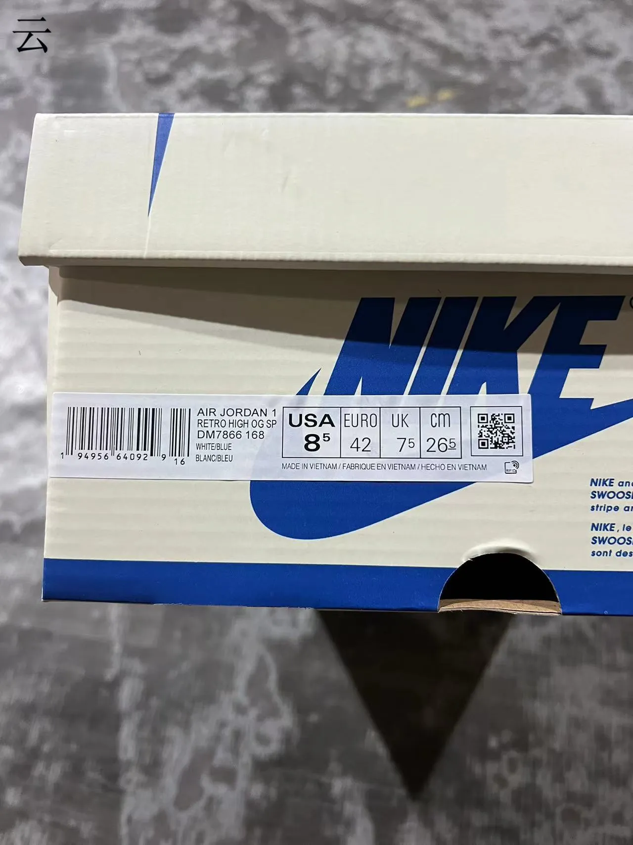 Nike Air Force 1 Low White and Royal Blue Lifestyle Sneakers 10