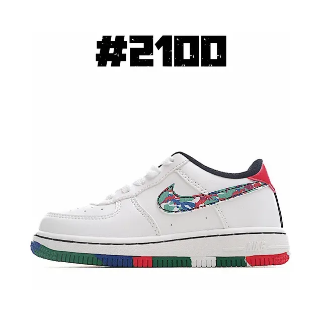 Nike Air Force 1 White Black Gum Yellow Lace Lifestyle Sneakers 8