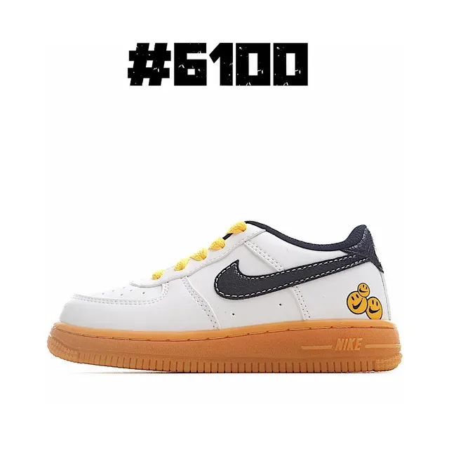 Nike Air Force 1 White Black Gum Yellow Lace Lifestyle Sneakers 10