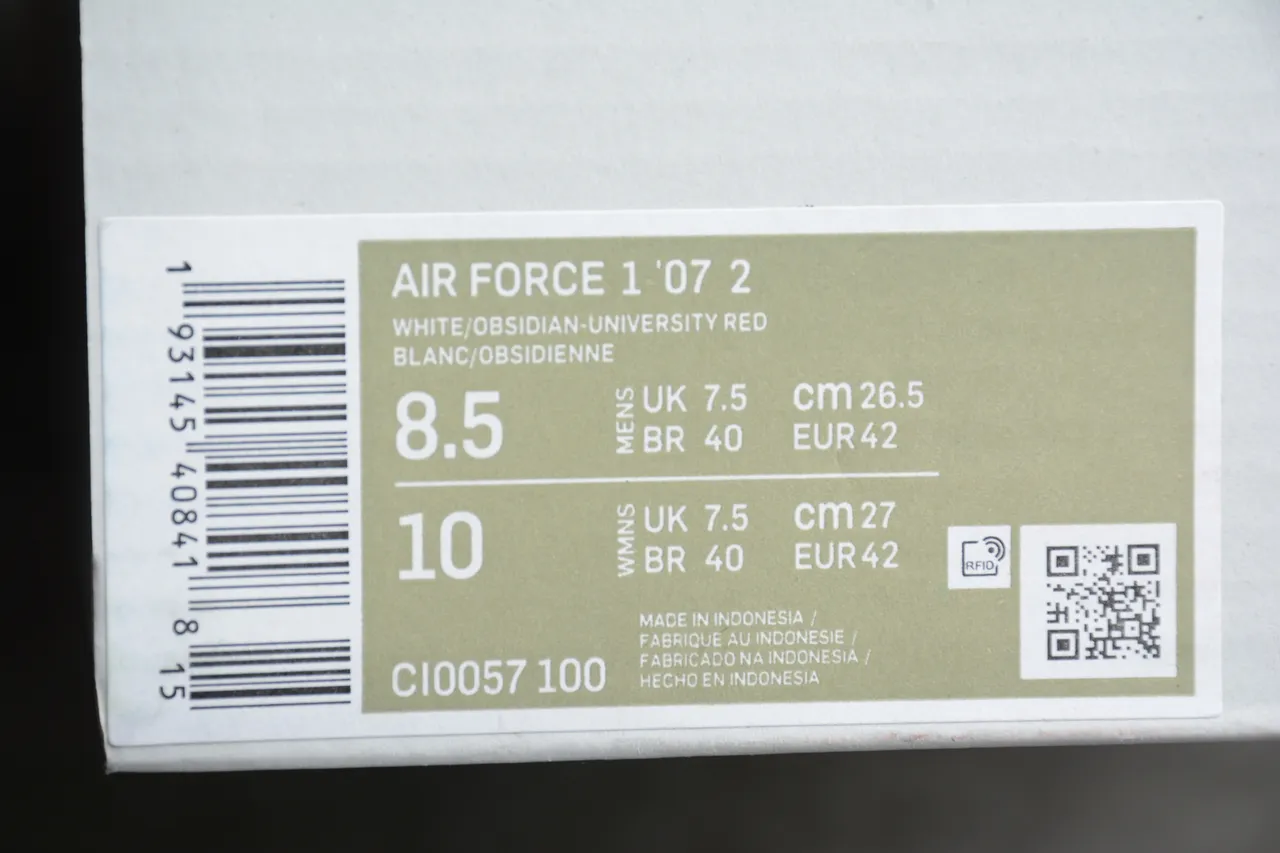 Nike Air Force 1 White Navy Gum Lifestyle Sneakers 2