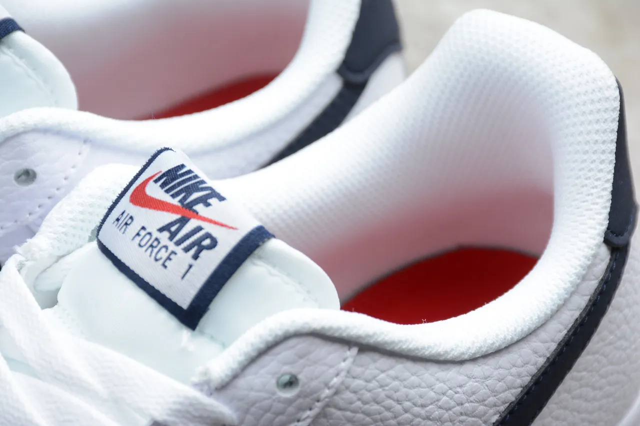 Nike Air Force 1 White Navy Gum Lifestyle Sneakers 8
