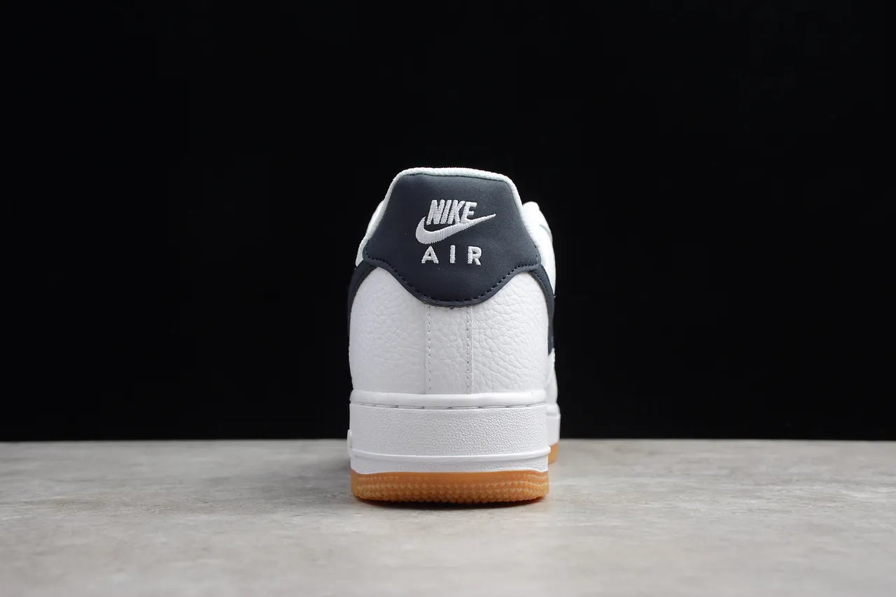 Nike Air Force 1 White Navy Gum Lifestyle Sneakers 12