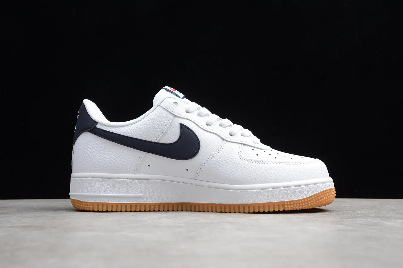 Nike Air Force 1 White Navy Gum Lifestyle Sneakers 15
