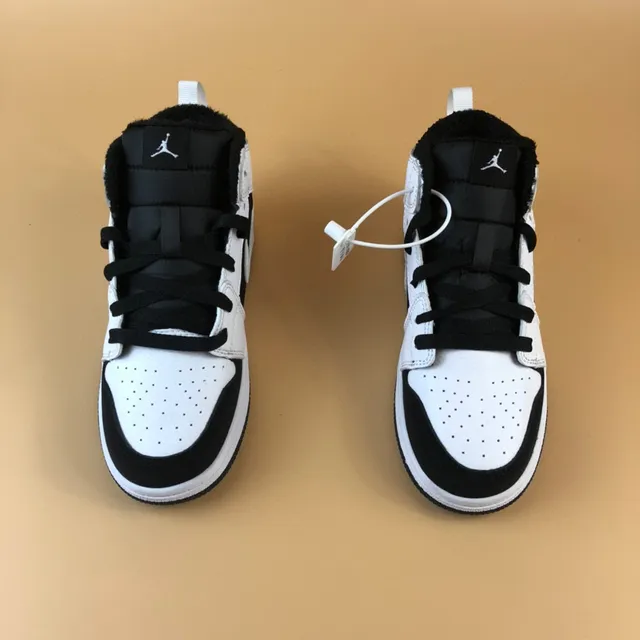 Nike Air Jordan 1 High Black White Orange Basketball Shoes 6