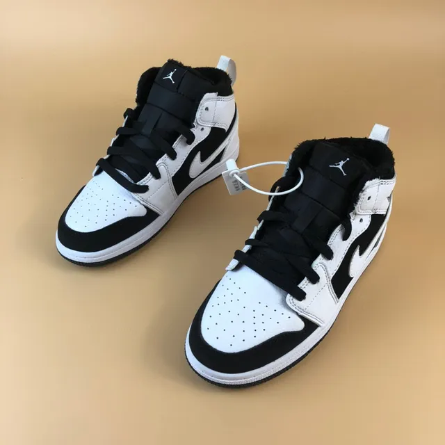 Nike Air Jordan 1 High Black White Orange Basketball Shoes 7