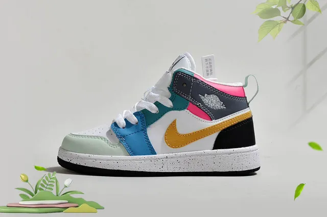 Nike Air Jordan 1 High Teal and White Basketball Shoes 5