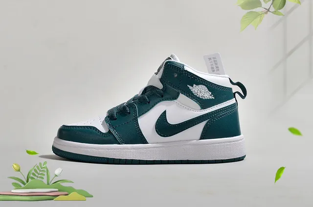 Nike Air Jordan 1 High Teal and White Basketball Shoes 9