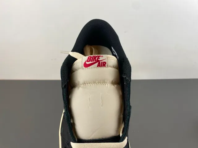 Nike Air Jordan 1 Low Black Cream Red Lifestyle Sneakers 7
