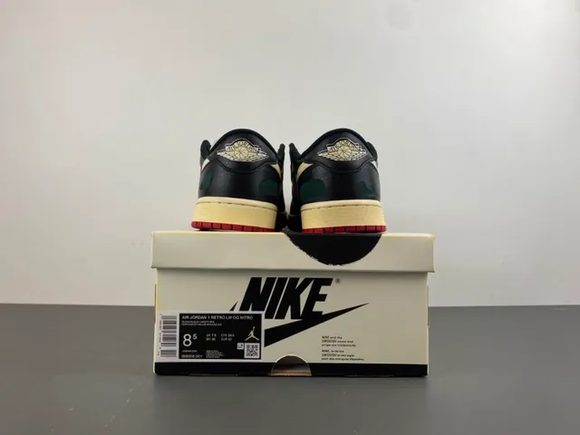 Nike Air Jordan 1 Low Black Cream Red Lifestyle Sneakers 18