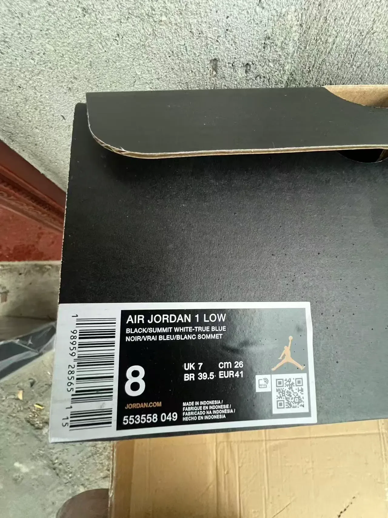 Nike Air Jordan 1 Low Black Red Blue Lifestyle Sneakers 10