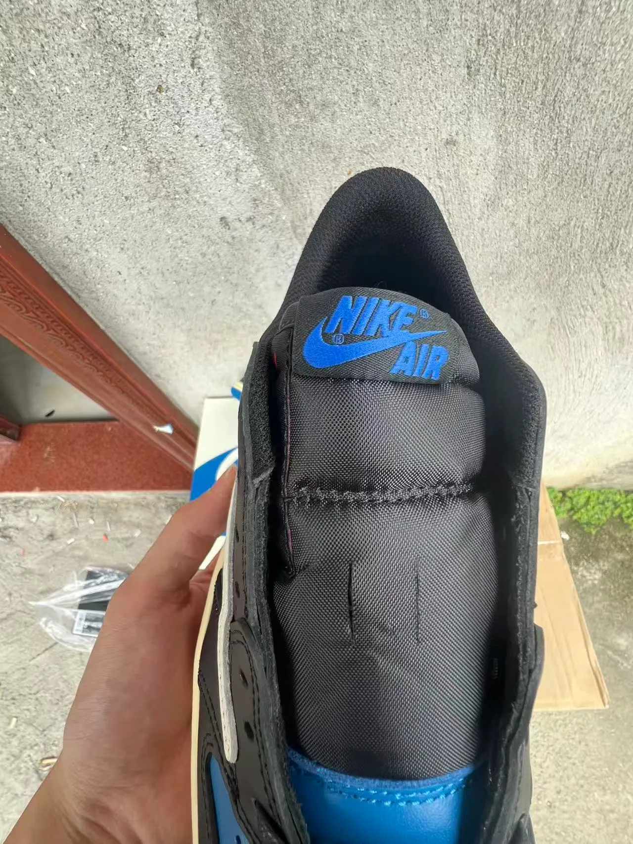 Nike Air Jordan 1 Low Black White Royal Blue Lifestyle Sneakers 4