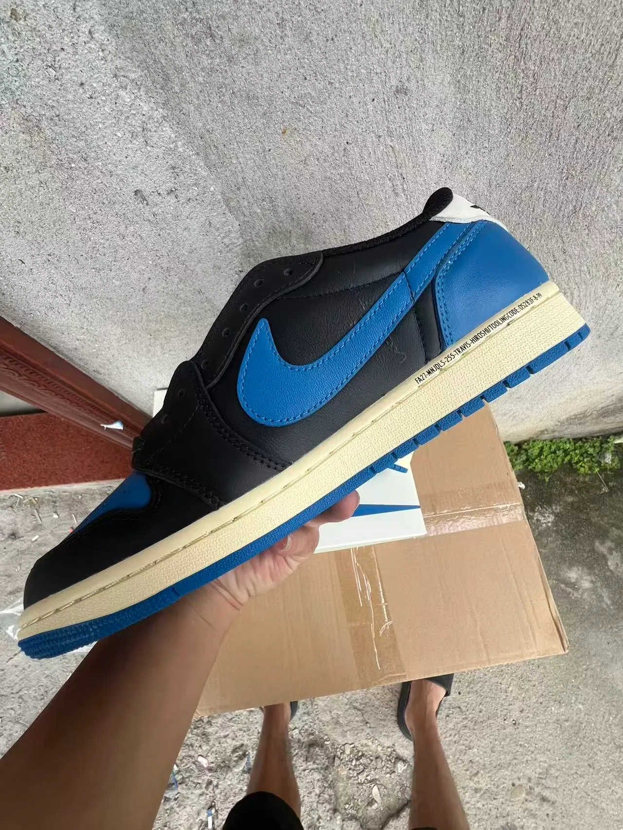 Nike Air Jordan 1 Low Black White Royal Blue Lifestyle Sneakers 5