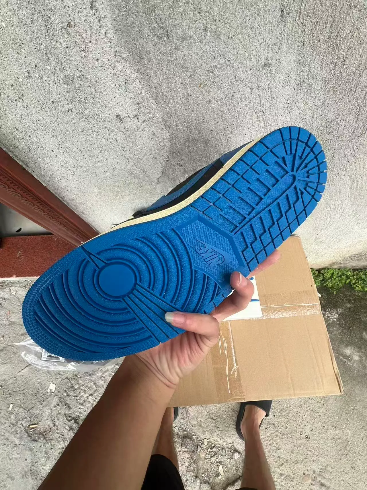 Nike Air Jordan 1 Low Black White Royal Blue Lifestyle Sneakers 6
