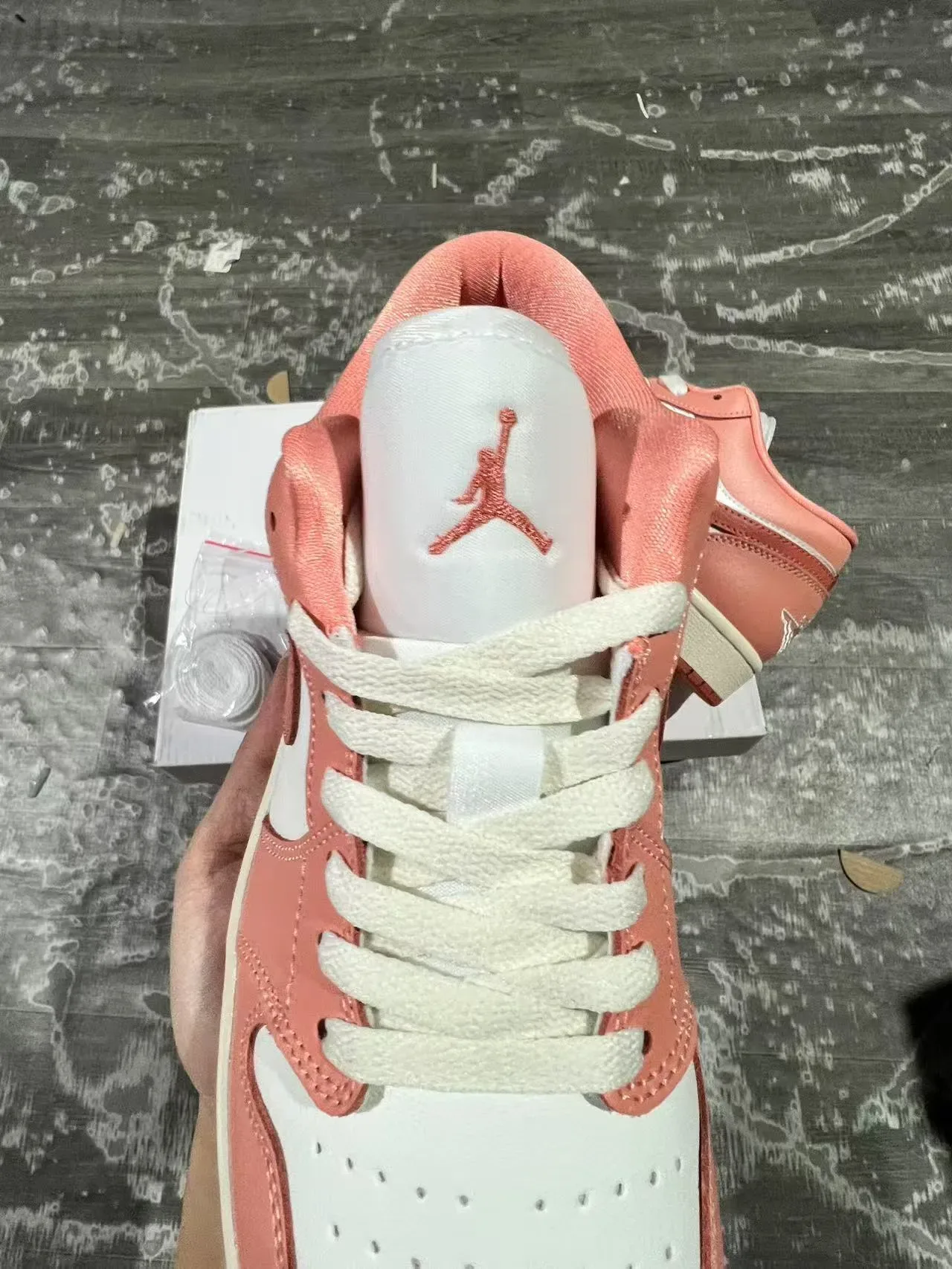 Nike Air Jordan 1 Low Coral Pink White Lifestyle Sneakers 3