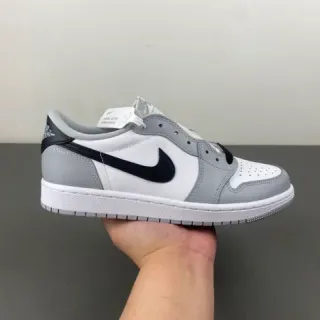 Nike Air Jordan 1 Low Gray White Navy Lifestyle Sneakers