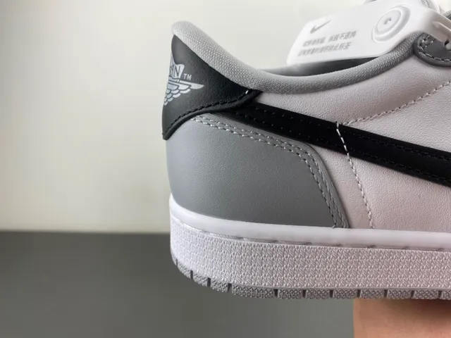 Nike Air Jordan 1 Low Gray White Navy Lifestyle Sneakers 3