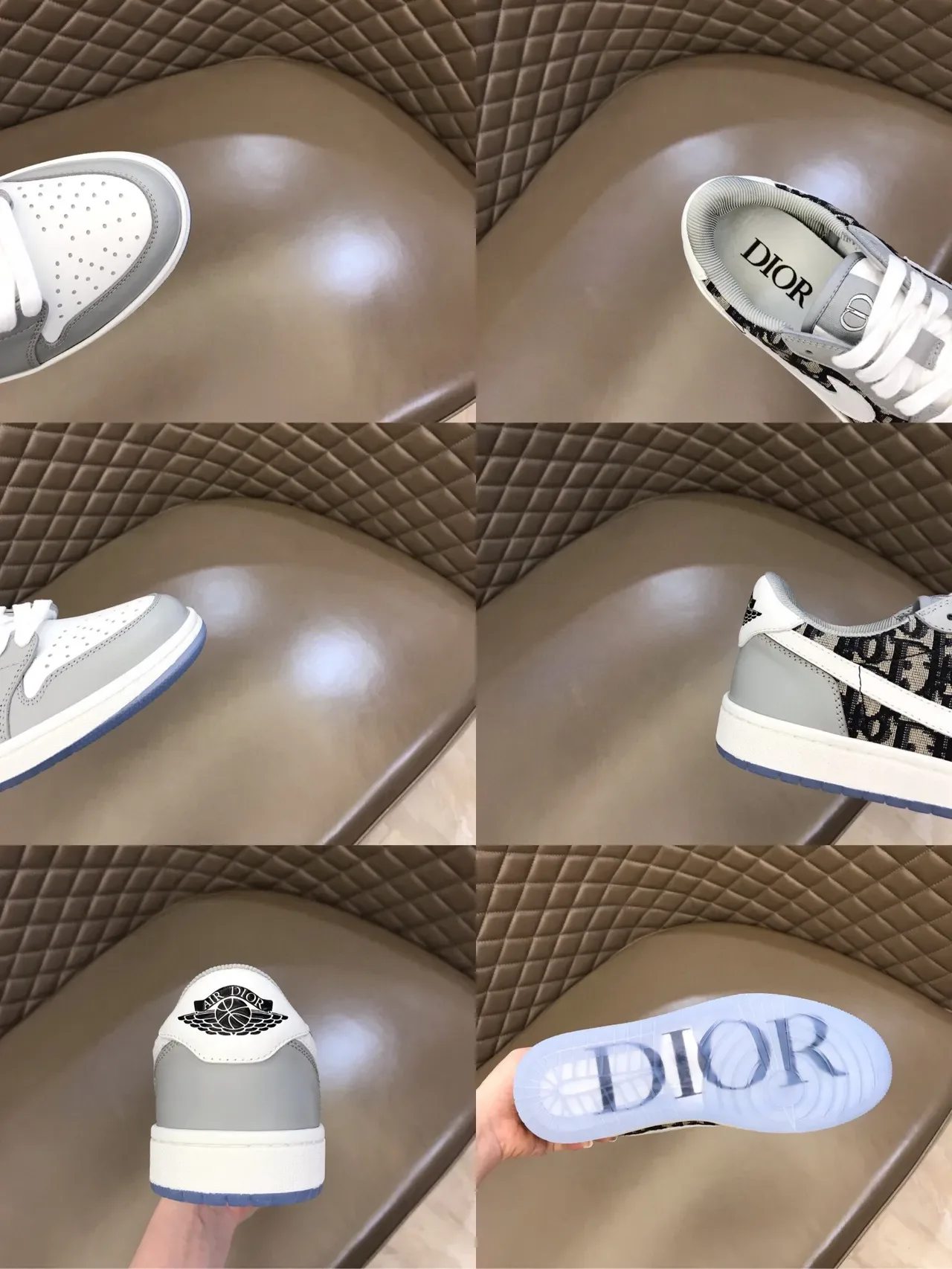 Nike Air Jordan 1 Low Monogram Gray Lifestyle Sneakers 2