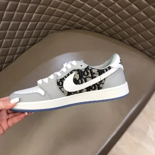 Nike Air Jordan 1 Low Monogram Gray Lifestyle Sneakers 3