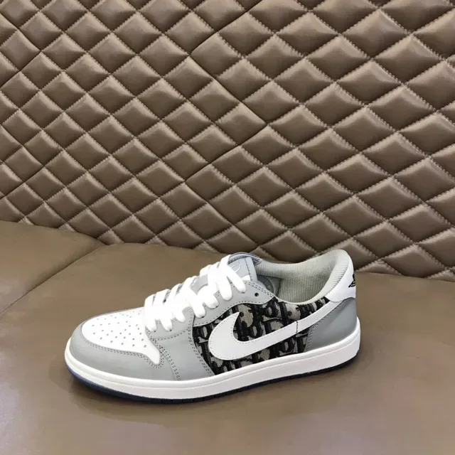 Nike Air Jordan 1 Low Monogram Gray Lifestyle Sneakers 4
