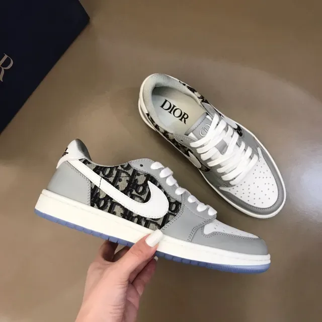 Nike Air Jordan 1 Low Monogram Gray Lifestyle Sneakers 5