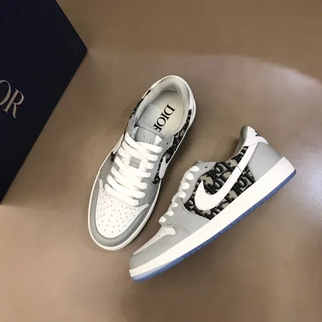 Nike Air Jordan 1 Low Monogram Gray Lifestyle Sneakers 7