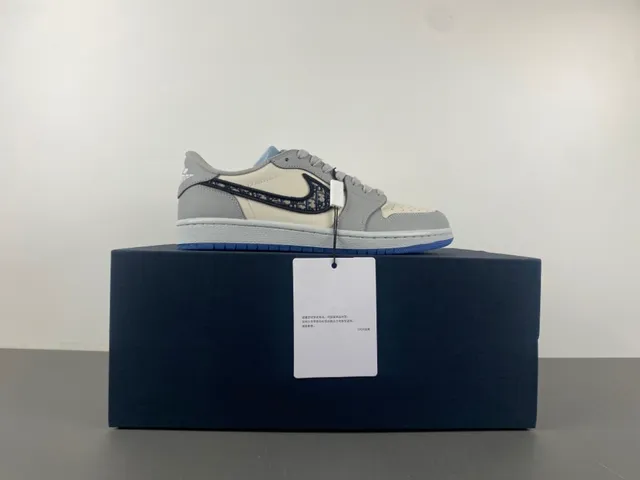 Nike Air Jordan 1 Low Monogrammed Swoosh Gray Off-White Lifestyle Sneakers 15