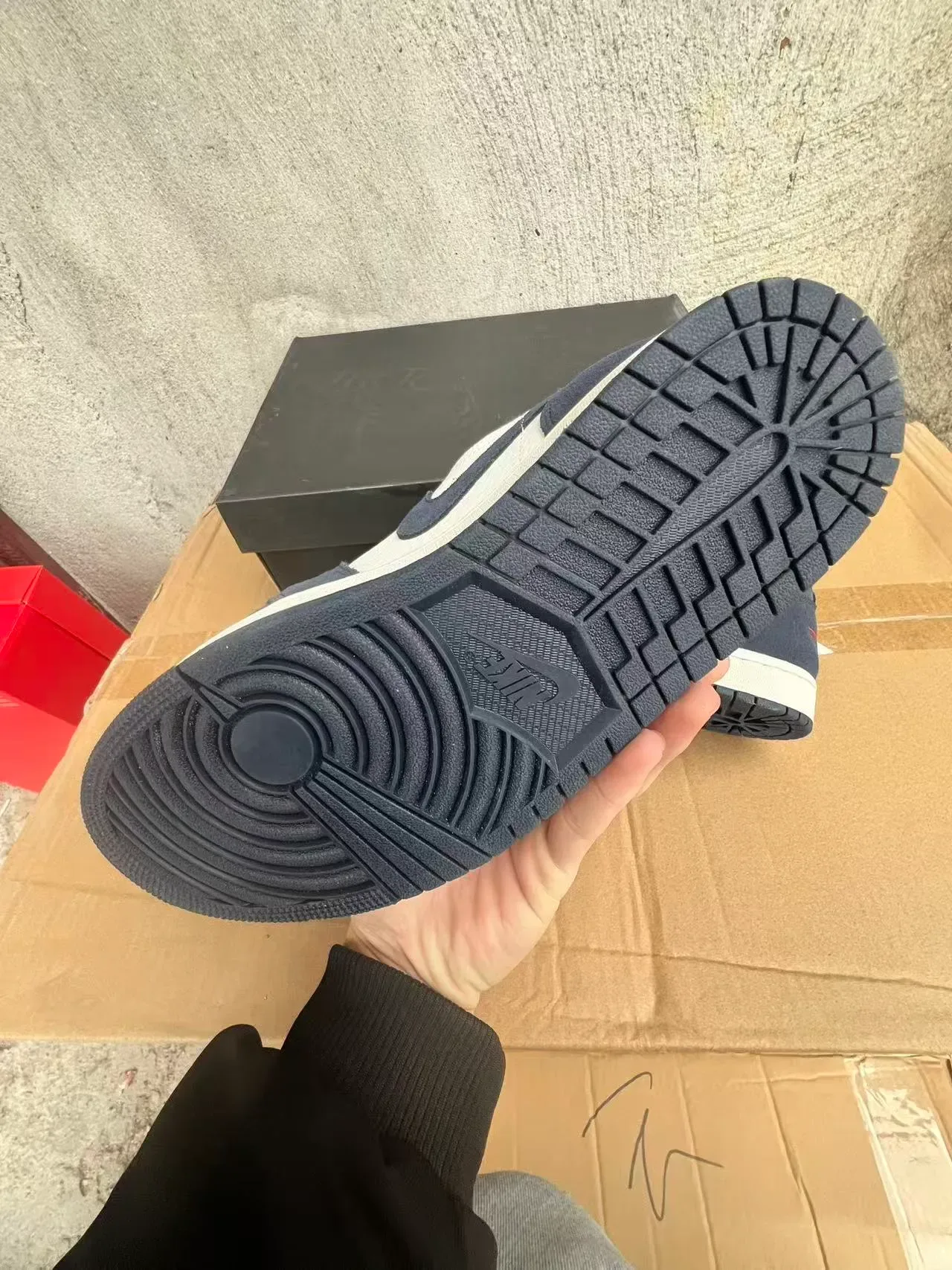 Nike Air Jordan 1 Low Navy and White Lifestyle Sneakers 6
