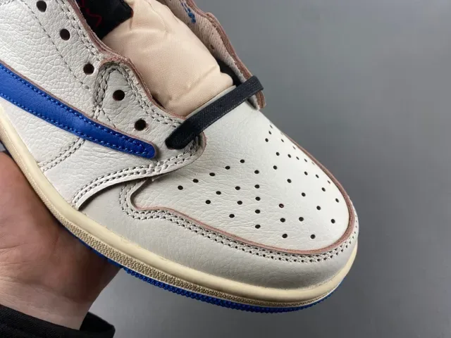 Nike Air Jordan 1 Low Off-White Royal Blue Lifestyle Sneakers 3